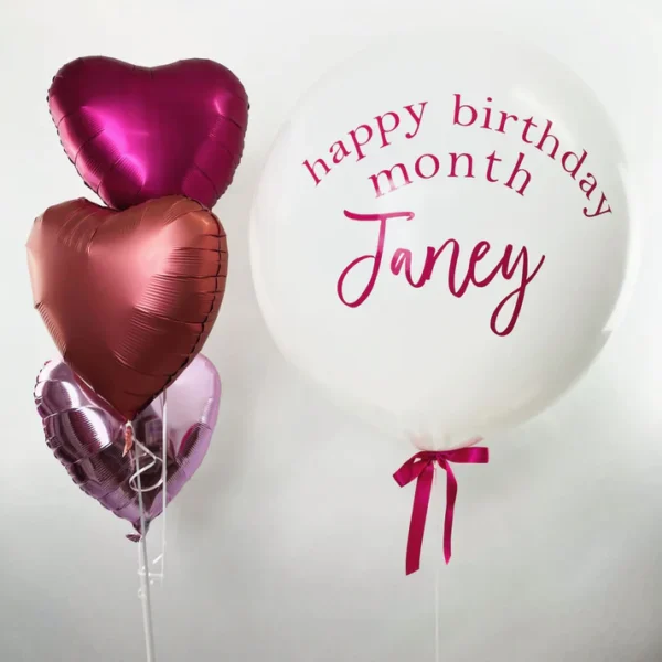 Jumbo Personalised Balloon Bouquet