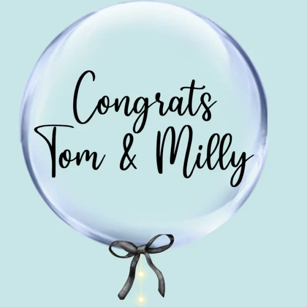 Bubble Balloons - Customised (Clear Bubble Balloon) Congratulations